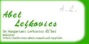 abel lefkovics business card